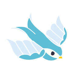 Naklejka premium cartoon doodle swallow tattoo