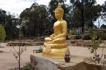 The Great Stupa  of Universal Compassion - Golden Thai Buddha