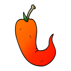 cartoon doodle red hot chilli pepper