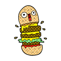 cartoon doodle burger