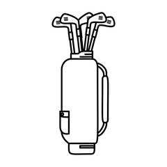 golf bag with clubs
