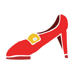 cartoon doodle of a red shoe