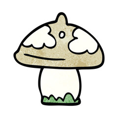 cartoon doodle mushroom
