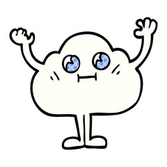 happy cartoon doodle cloud