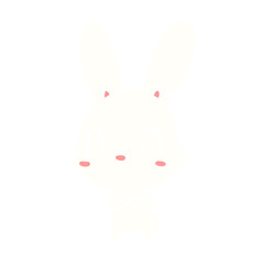 Fototapeta premium cute flat color style cartoon rabbit