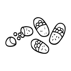 line drawing cartoon tablets