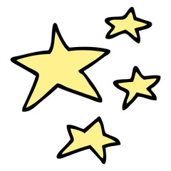 Obraz premium cartoon doodle stars