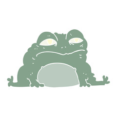 flat color style cartoon toad