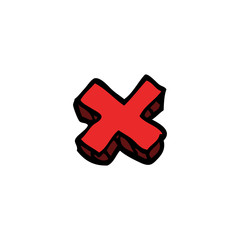 Obraz premium cartoon doodle letter x