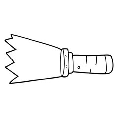 line drawing cartoon lit torch