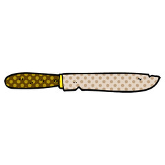 Obraz premium cartoon doodle bread knife