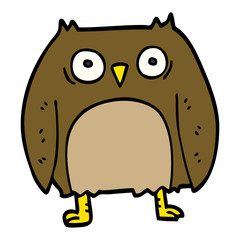funny cartoon doodle owl