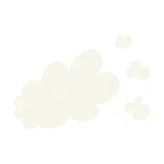 Plexiglas foto achterwand flat color style cartoon puff of smoke © lineartestpilot