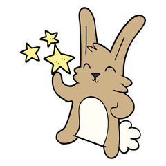 cartoon doodle happy bunny