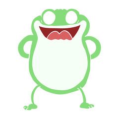cartoon doodle frog