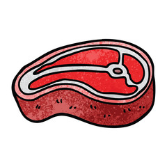 cartoon doodle tasty steak