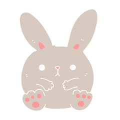 flat color style cartoon rabbit