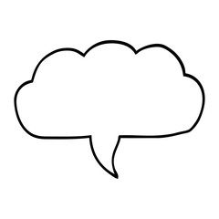 line drawing cartoon cloud speech bubble