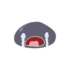 flat color style cartoon halloween spider crying