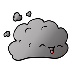 cartoon doodle grey smoke