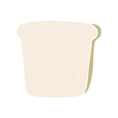 flat color style cartoon slice of bread