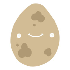 flat color style cartoon egg