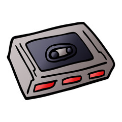 Obraz premium cartoon doodle cassette tape deck