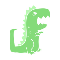 cartoon doodle roaring t rex