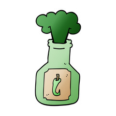 cartoon doodle hot chili sauce