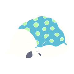 flat color style cartoon polar bear sleeping