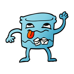 Obraz premium cartoon doodle whisky glass