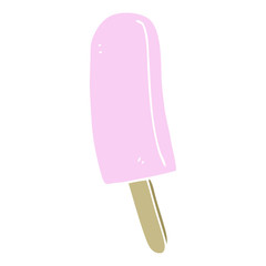 flat color illustration of a cartoon ice lolly