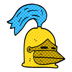 cartoon doodle golden helmet