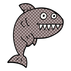 cartoon doodle deadly shark