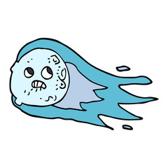 cartoon doodle worried comet