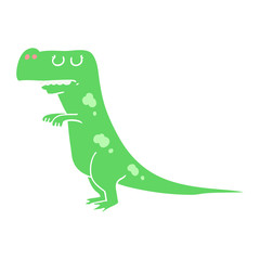 flat color style cartoon dinosaur