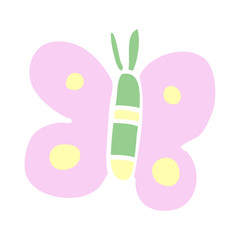 cartoon doodle butterfly