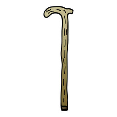 cartoon doodle walking stick