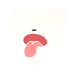 flat color style cartoon dog throwing tantrum