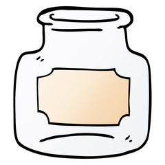 cartoon doodle of clear glass jar
