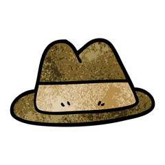 cartoon doodle old style hat
