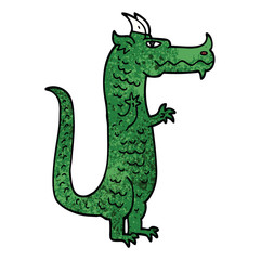 cartoon doodle magical dragon