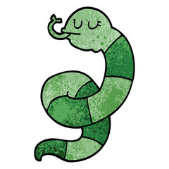 cartoon doodle snake coiled