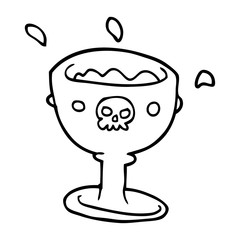line drawing cartoon goblet