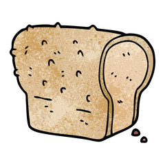 cartoon doodle loaf of bread
