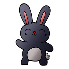 cartoon doodle happy bunny