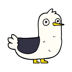 cartoon doodle seagull