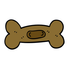 cartoon doodle pet bone