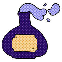 cartoon doodle smoking potion