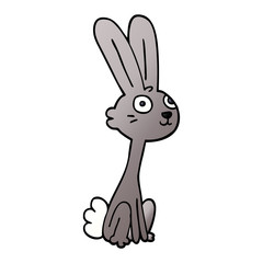 cartoon doodle rabbit